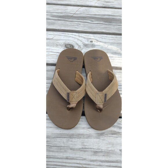 Quiksilver Boy's Carver Suede Leather Sandals Size 5 - Picture 1 of 4